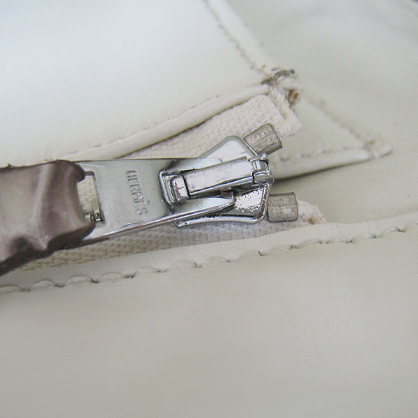 High Quality Fake Hermes Birkin 35CM Fish Veins Leather Bag Cream 6089 - Click Image to Close